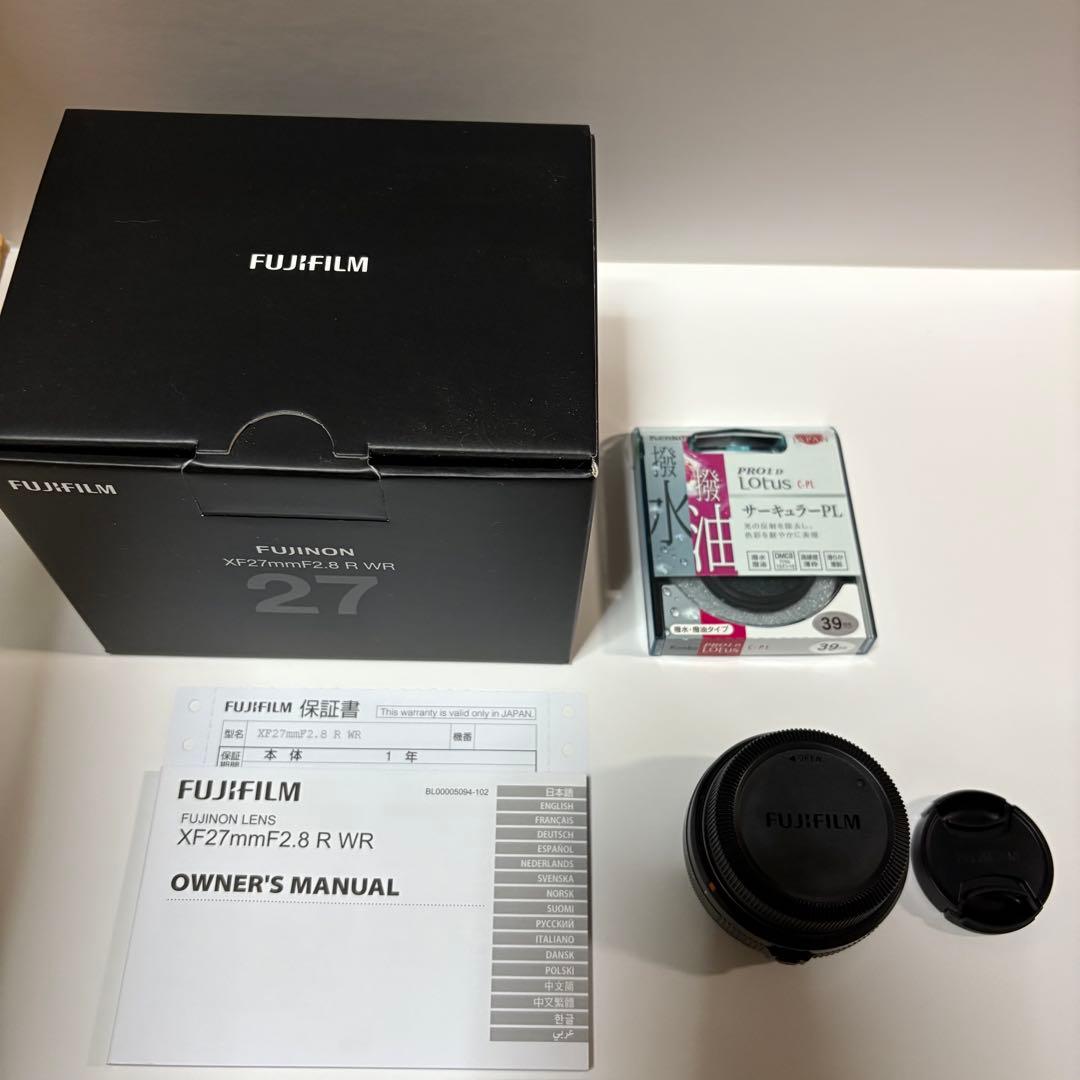 【保証あり】FUJIFILM FUJINON XF27mmF2.8 R WR