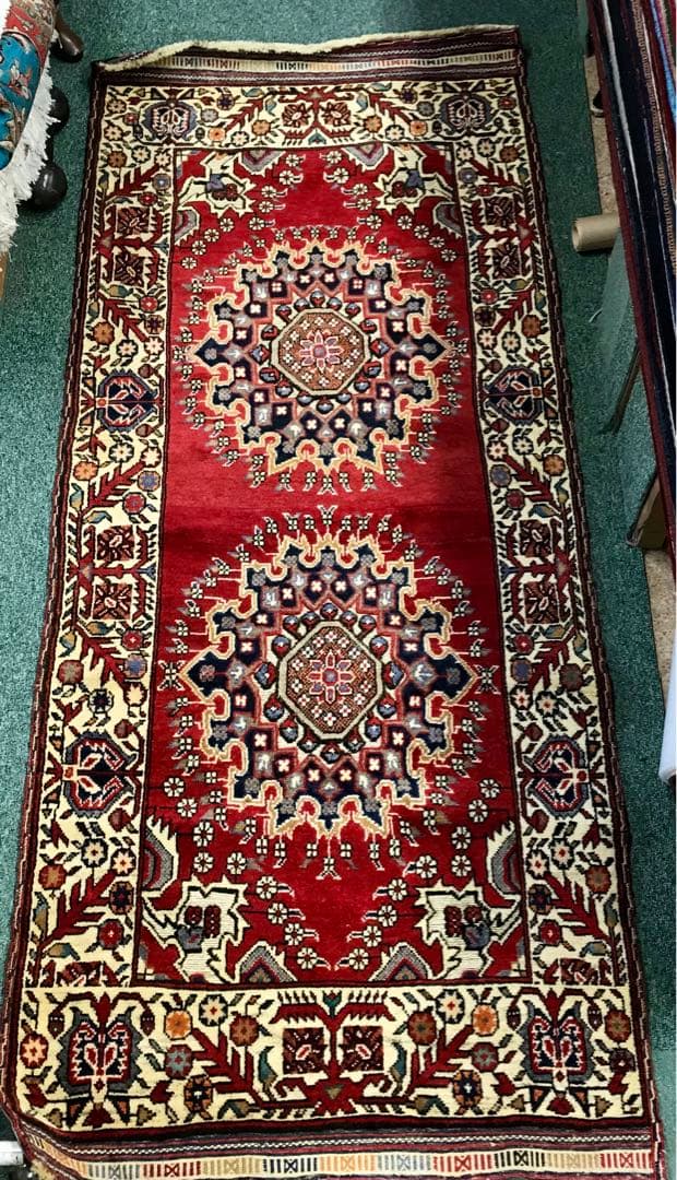 ペルシャ ヘラティウール ラグ/サイズ:80c195cm…. ..rb3。