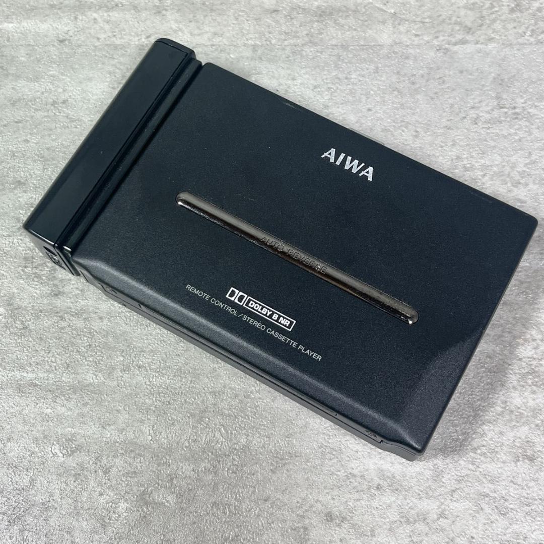 AIWA アイワ カセットプレーヤー HS-PL55 ブラック 外観美品
