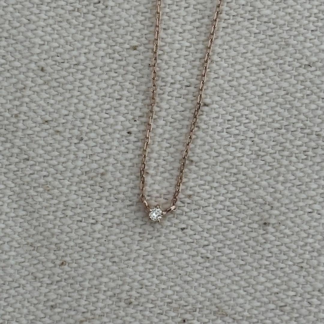 ete ピンクゴールド ダイヤモンド ネックレス