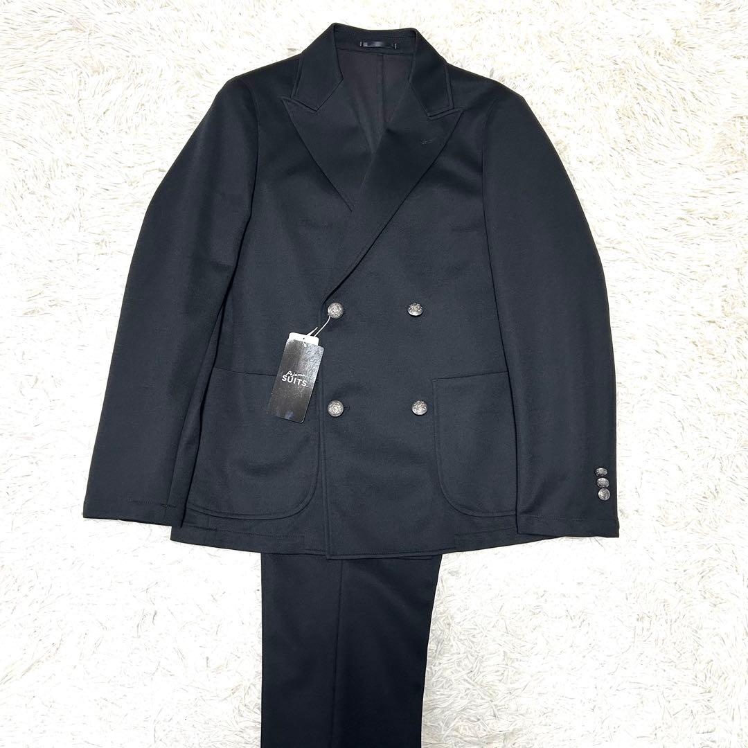 オシャレさん必見！【未使用タグ付】パジャマダブルブレザー セットアップ 黒 XL