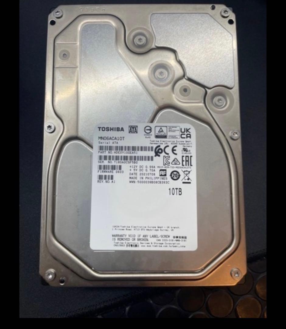 東芝　HDD 3.5インチ　10TB 540時間