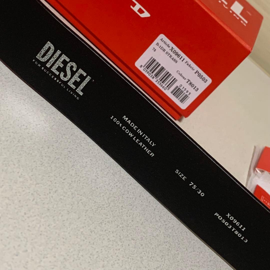DIESEL ディーゼル B-1DR STRASS レザーベルト 75