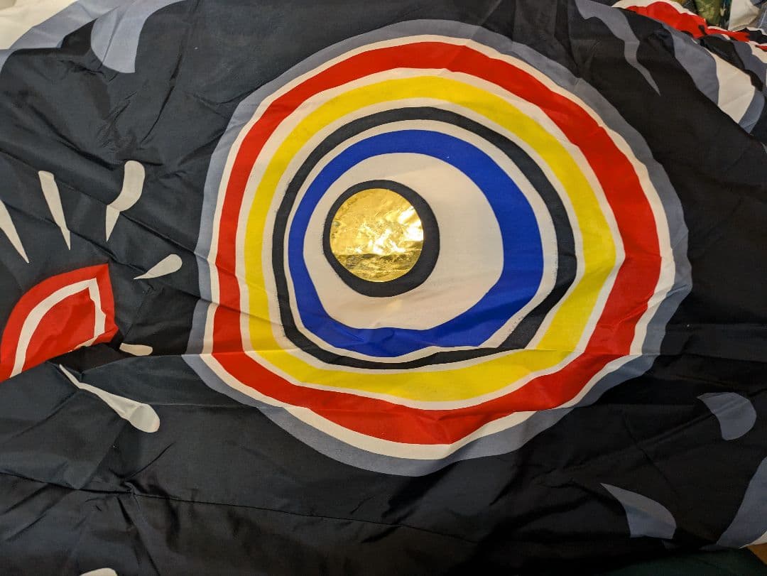 鯉のぼり　5m 黒 赤 青 大型　年代もの　昭和レトロ