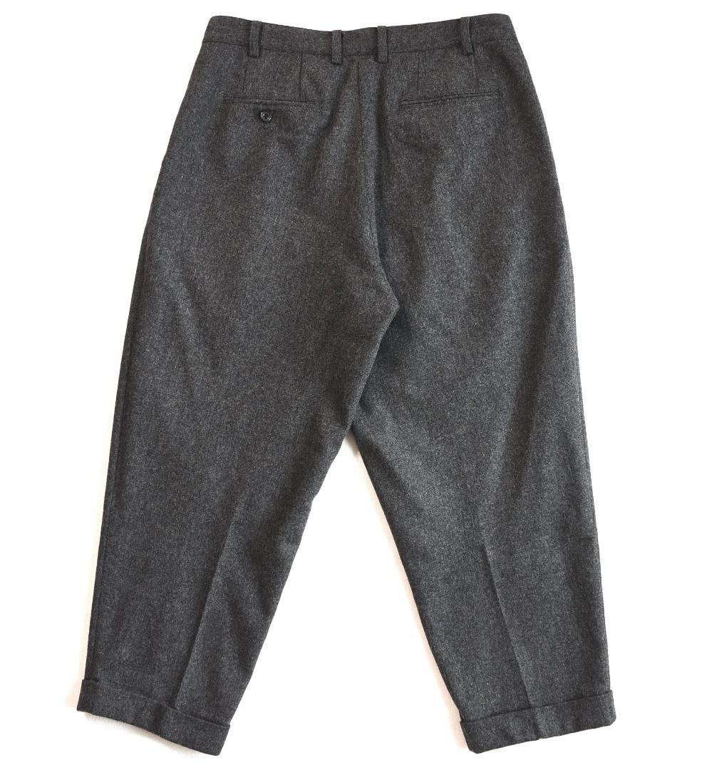 百名品！BEAMS PLUS　ウールフランネル・2プリーツスラックスパンツL