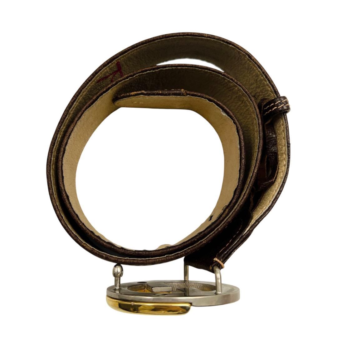 GUCCI GGキャンバス ブラウン レディース ベルト 65 7660