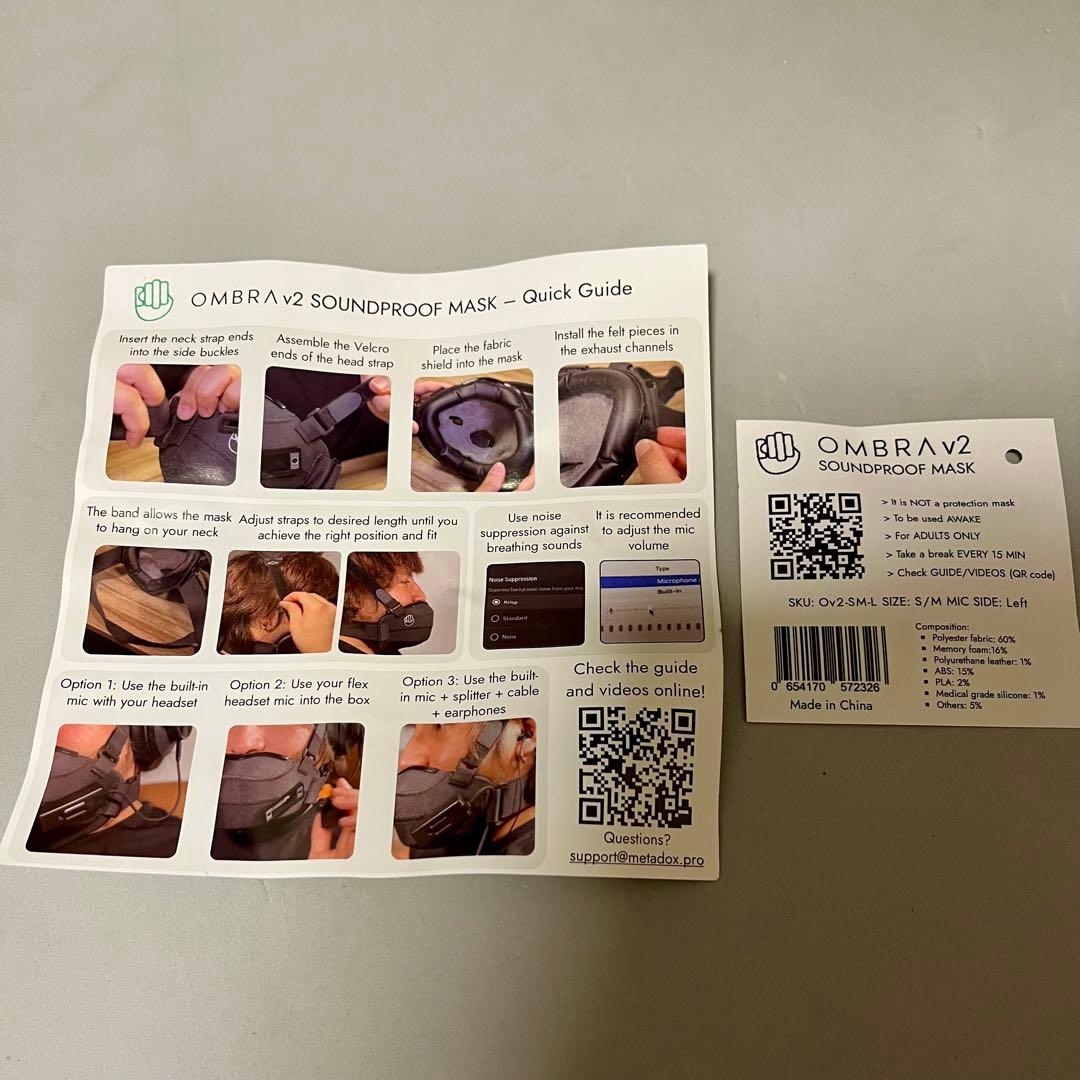 DOX OMBRA v2 S-Mサイズ マイクポート左耳