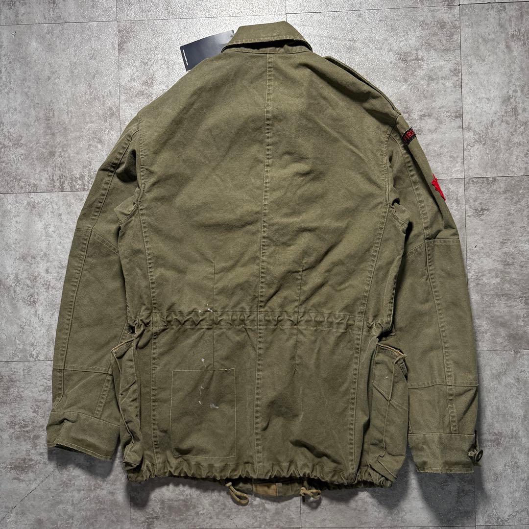 名作　ラルフローレン　コンバットジャケットミリタリー M65 ごま塩 ワッペン