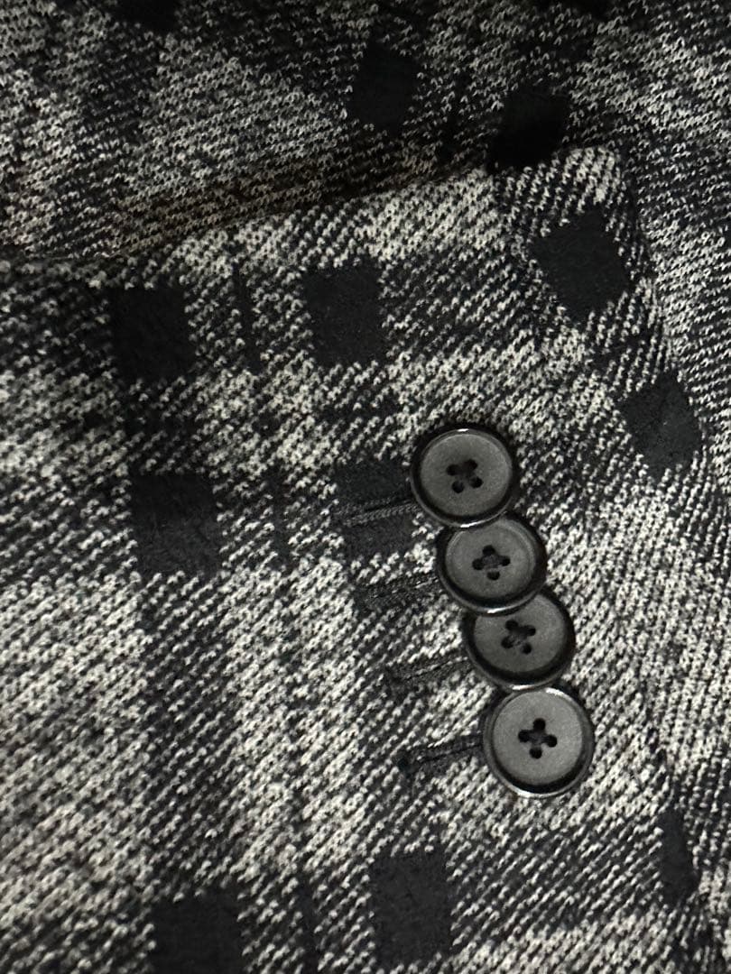 【美品】タリアトーレ　ブラックグレーチェックジャケット