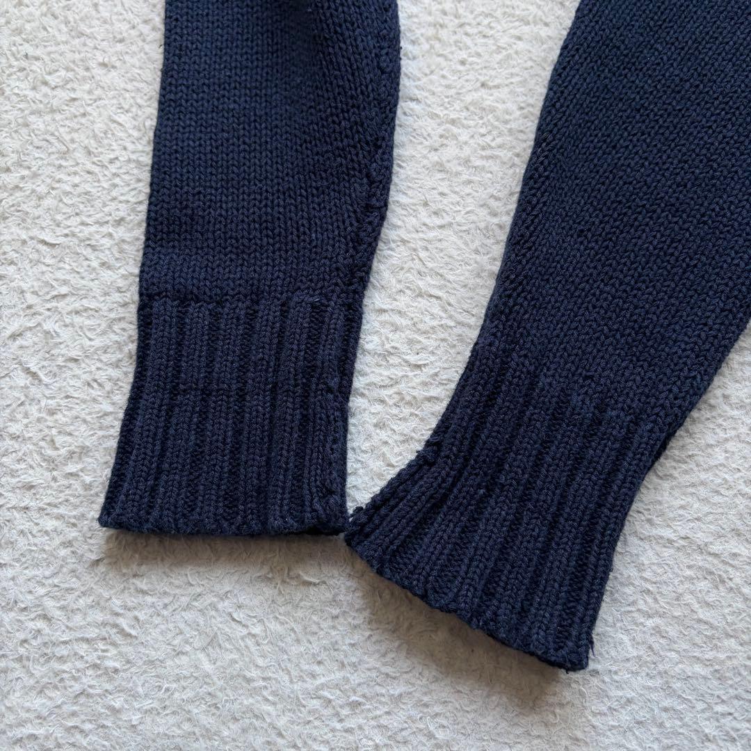 【90s】ポロバイラルフローレン ハンドニット ポロベア スキー柄 ネイビー M