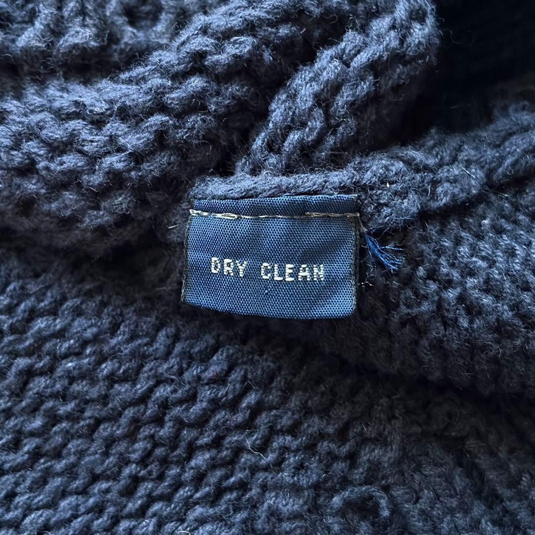 【90s】ポロバイラルフローレン ハンドニット ポロベア スキー柄 ネイビー M