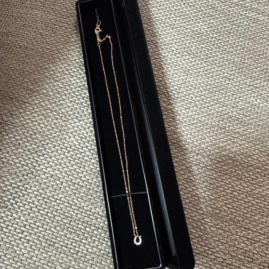 4℃ K18 ダイヤモンド 馬蹄モチーフ　ネックレス