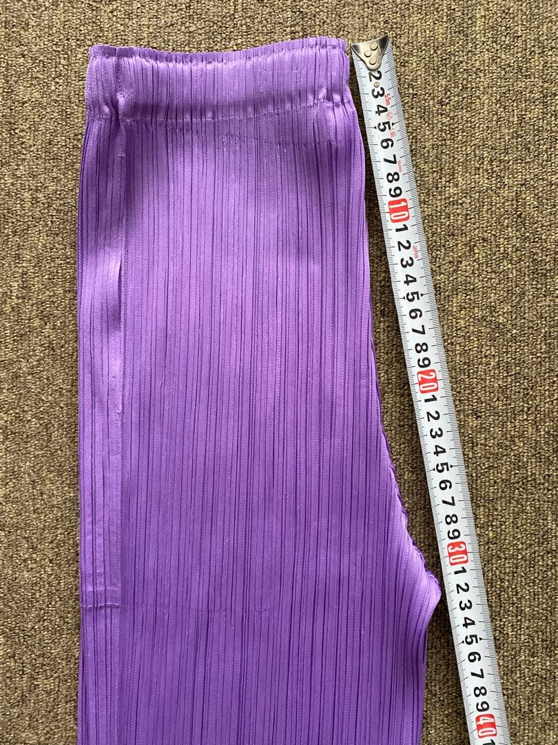 PLEATS PLEASEプリーツプリーズ中太パンツ紫