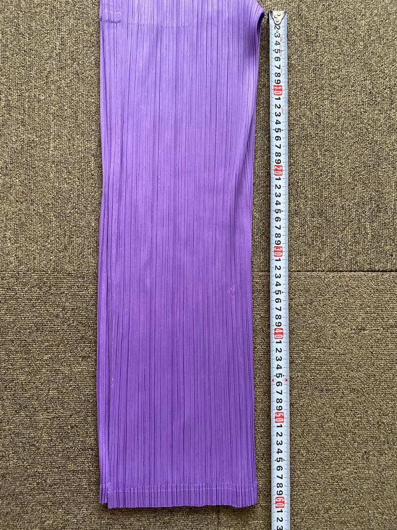 PLEATS PLEASEプリーツプリーズ中太パンツ紫