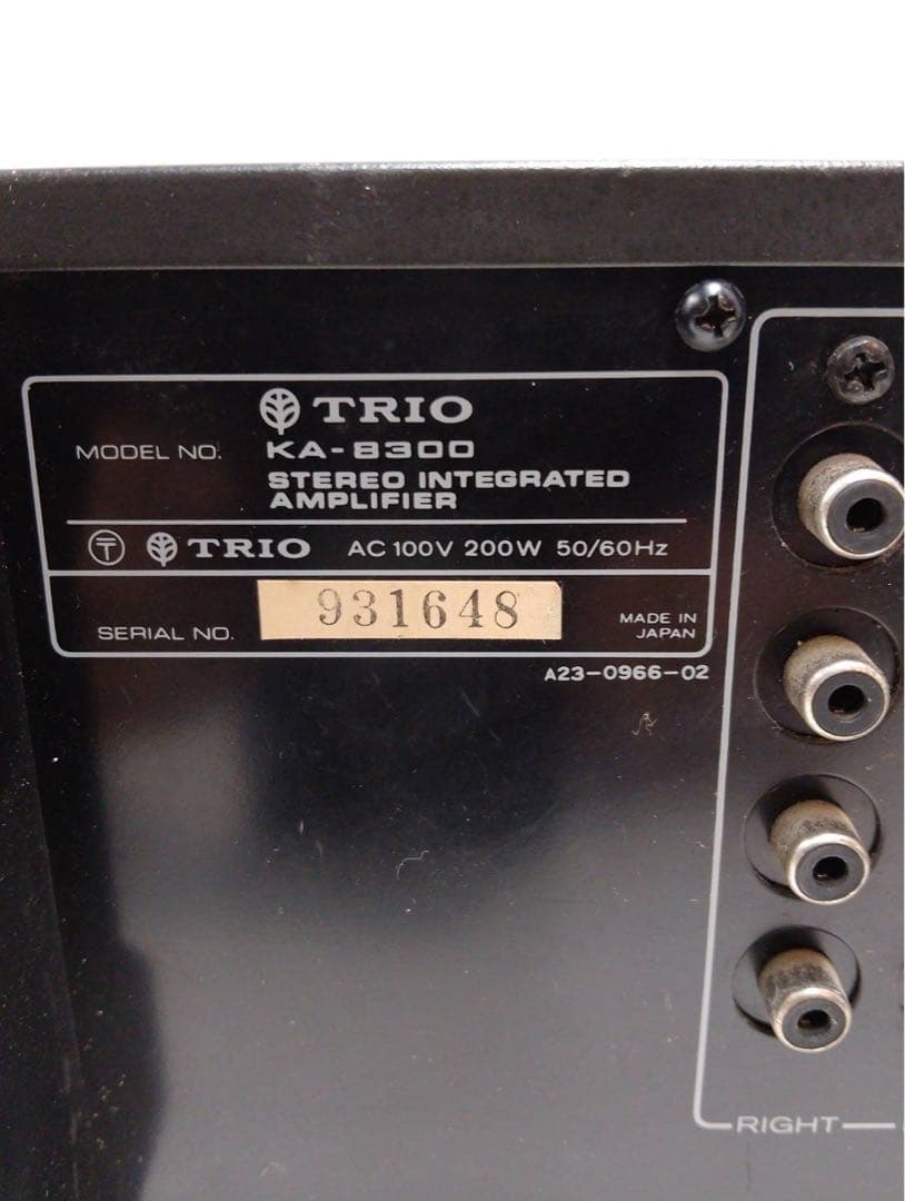 【希少】TRIOトリオ KA-8300 プリメインアンプ ハイスピードDCアンプ