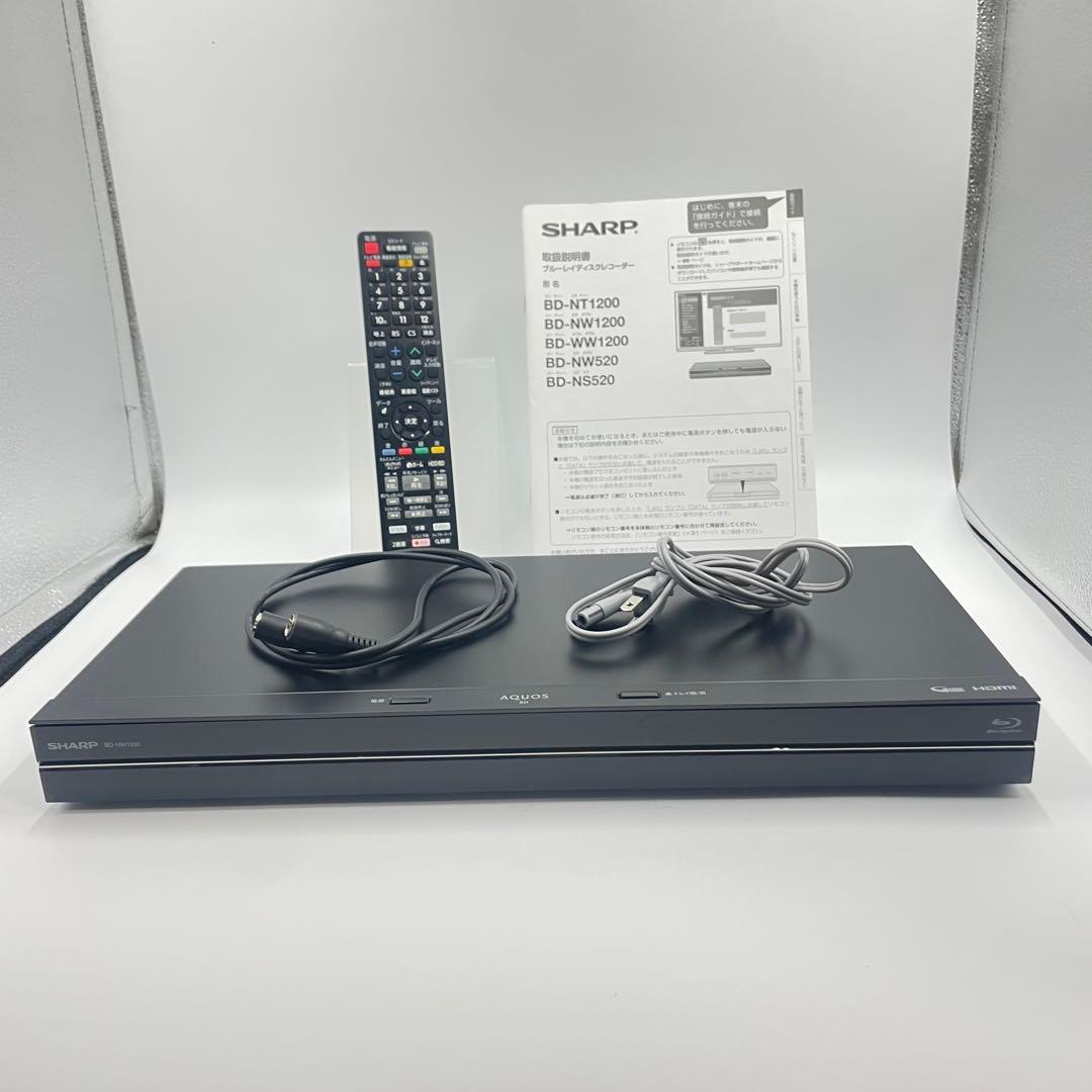 SHARP AQUOS BDレコーダー BD-NW1200 リモコン付 2018