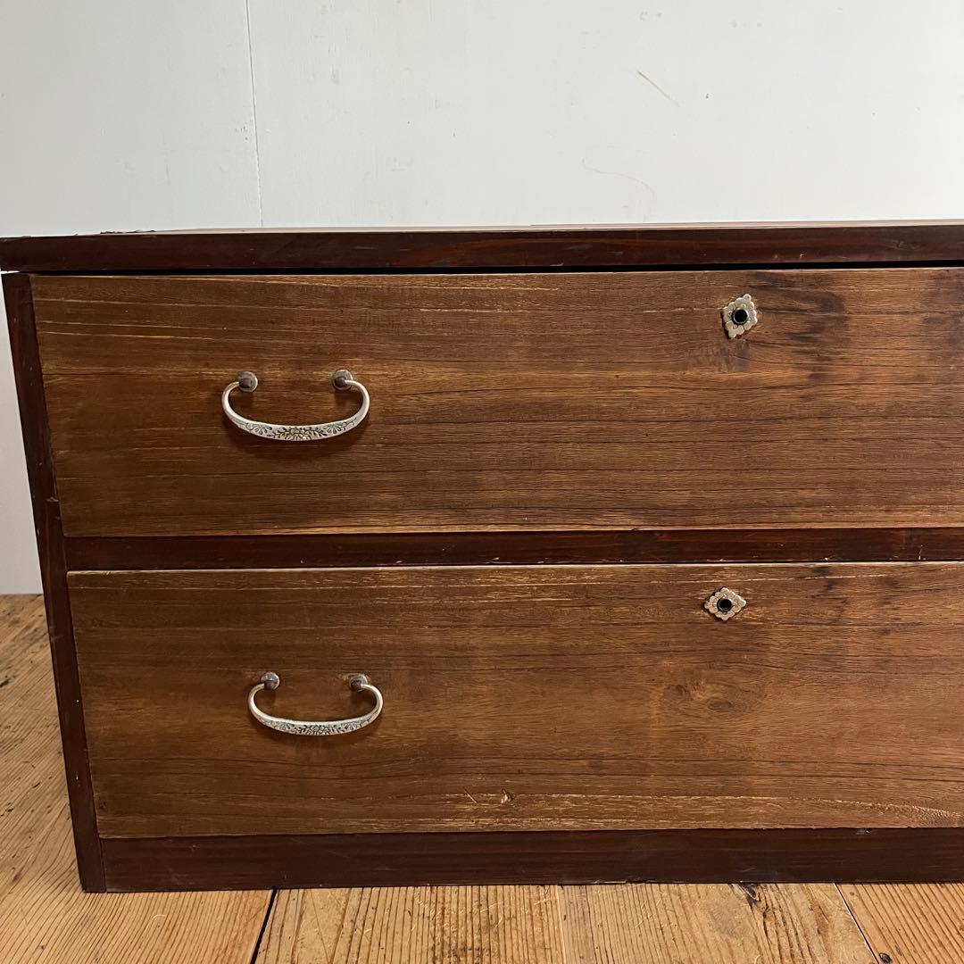 アンティーク チェスト 箪笥 ローボード テレビ台 無垢材 昭和レトロ