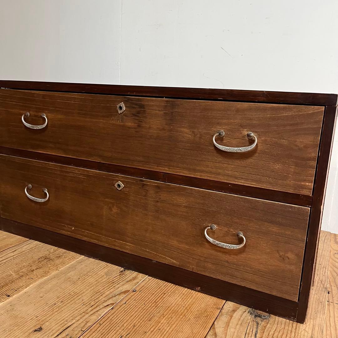 アンティーク チェスト 箪笥 ローボード テレビ台 無垢材 昭和レトロ