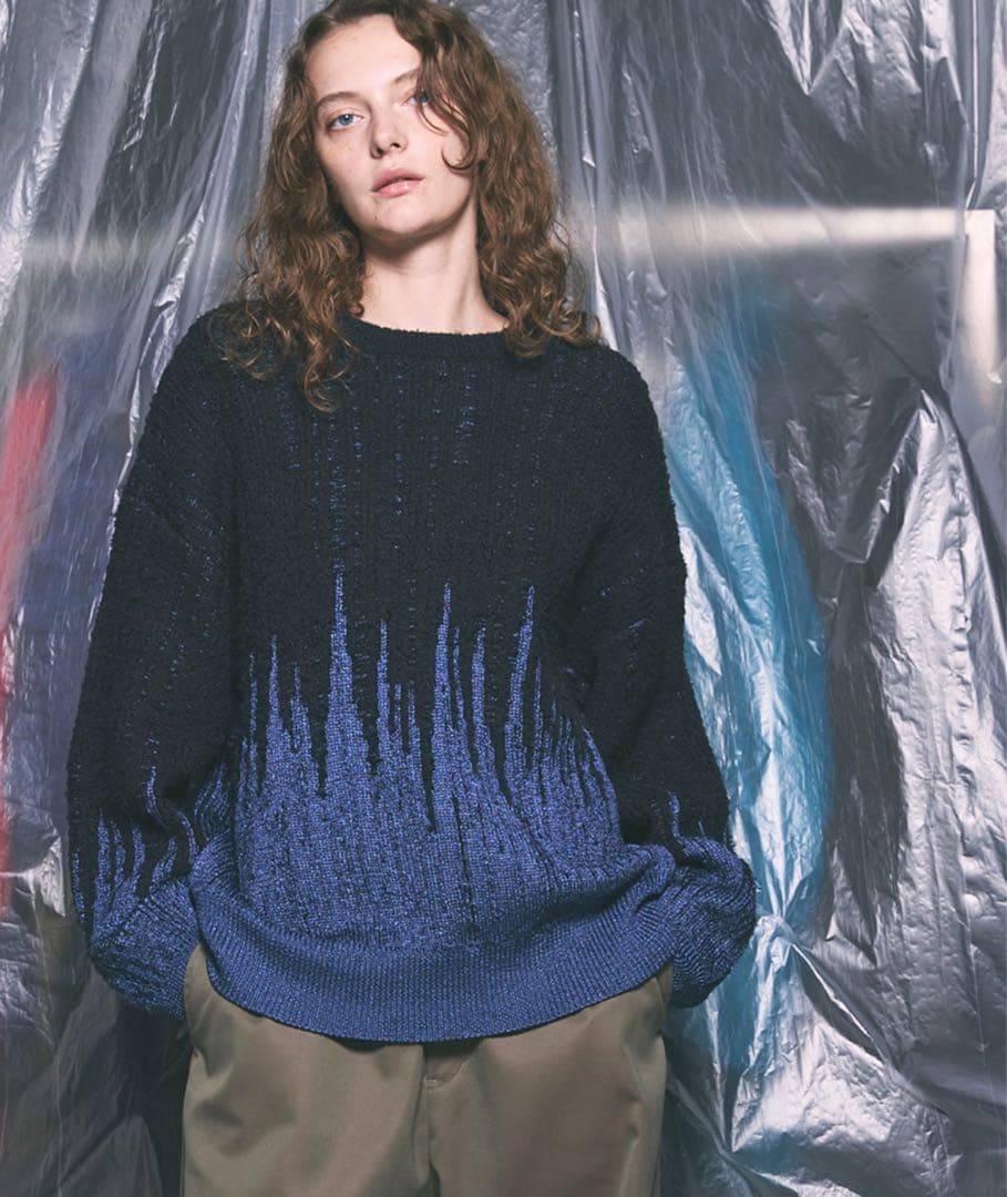 定価23100円 プライムオーバーグラデーションニットプルオーバー