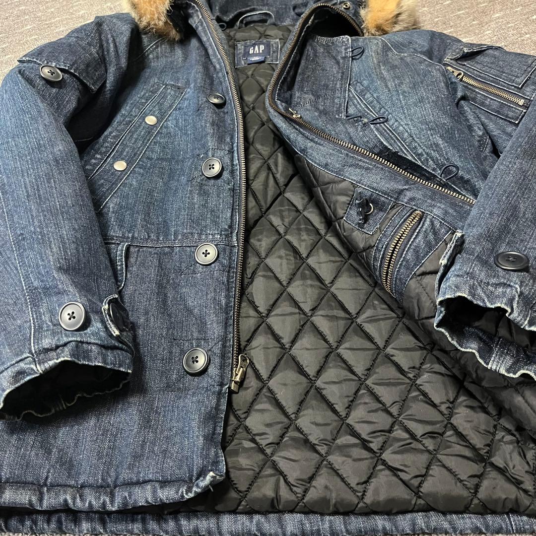 名作】00s OLD GAP オールドギャップ　デニム　N-3B Y2K ファー