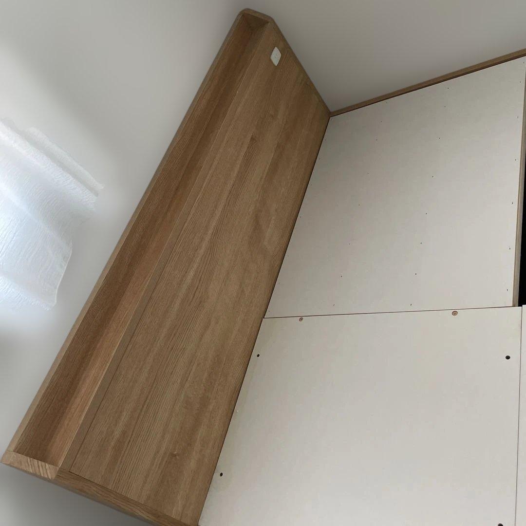 ニトリ　ジオチェスト　収納付き　木製ダブルベッドフレーム　コンセント付き