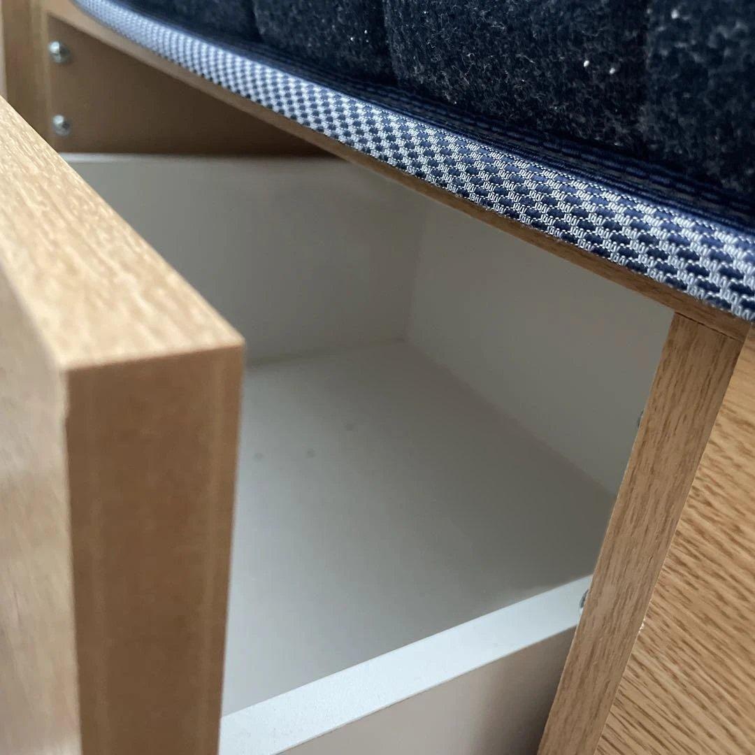 ニトリ　ジオチェスト　収納付き　木製ダブルベッドフレーム　コンセント付き