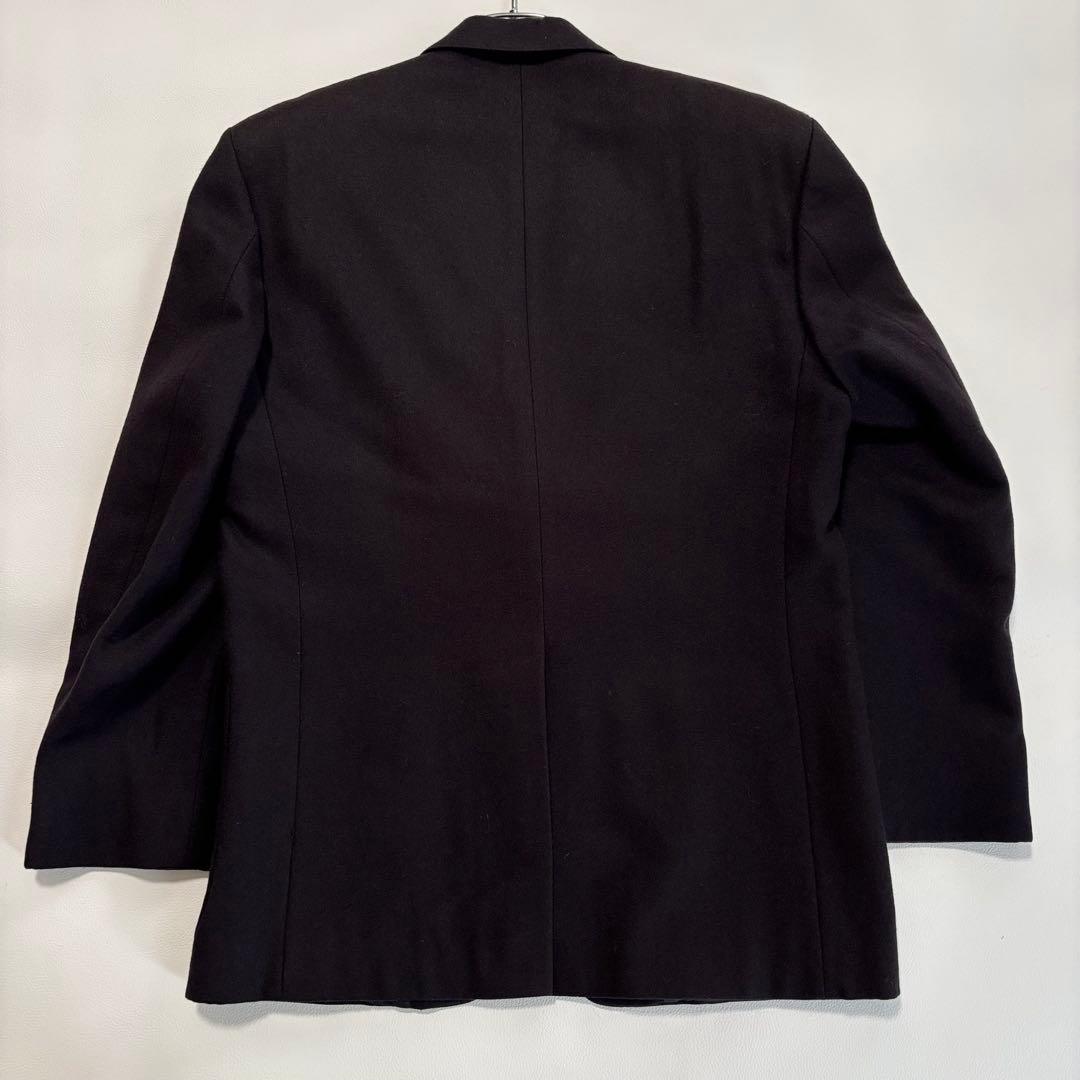 美品 80s バーバリー[ウールリネン 金ボタン]テーラードジャケット