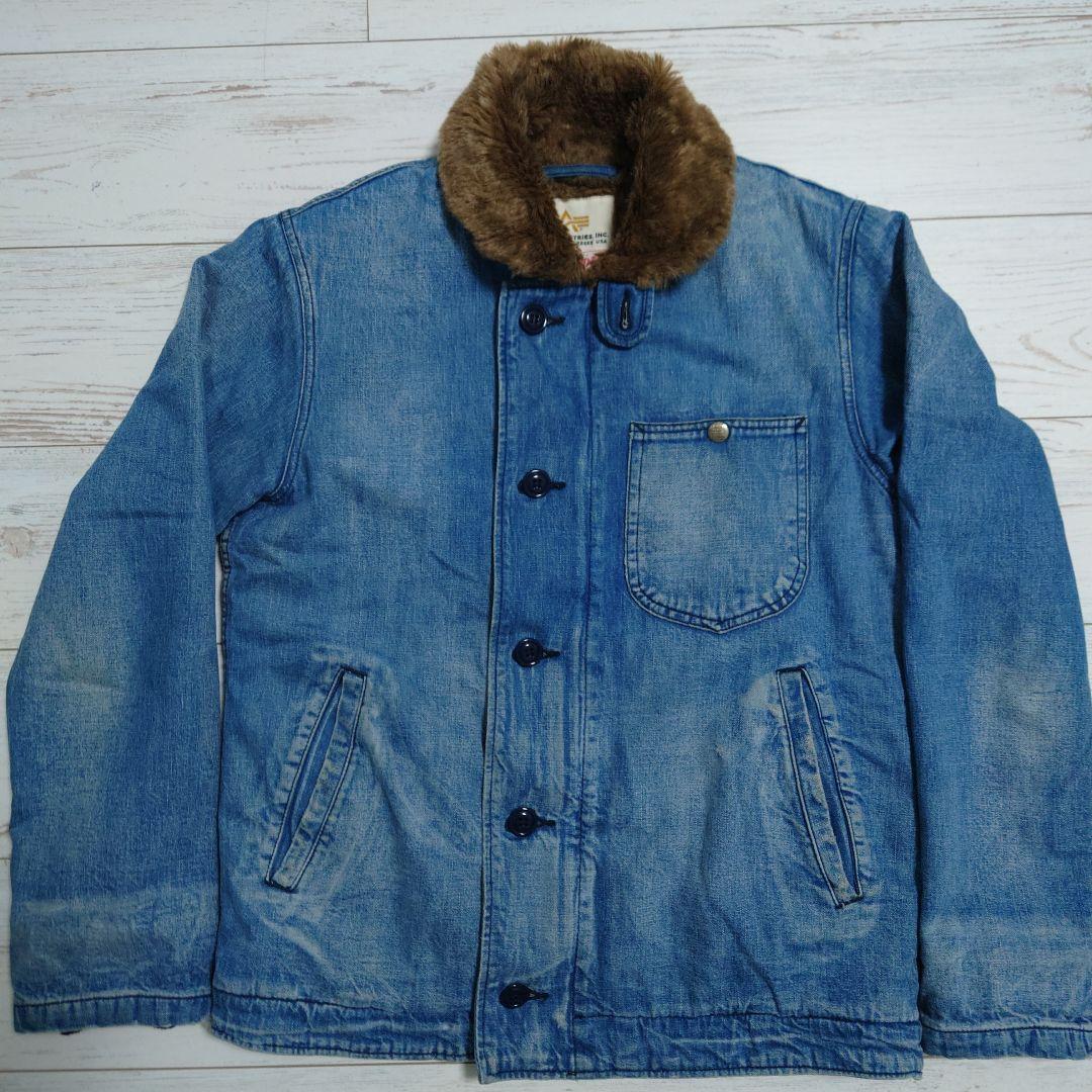 ジ*オ様 ALPHAコラボLee Storm Rider N1デニムジャケット