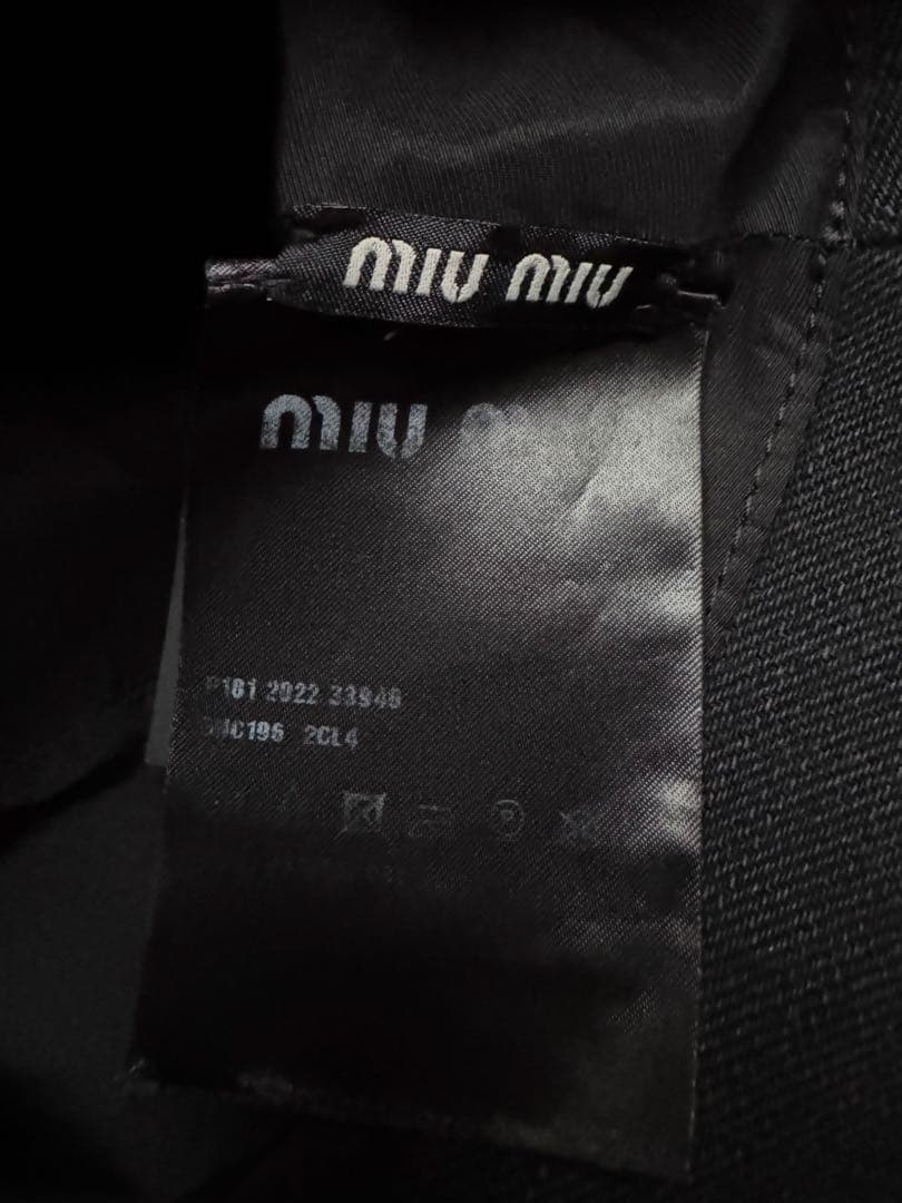 miumiuデニム バケットハット M 男女兼用