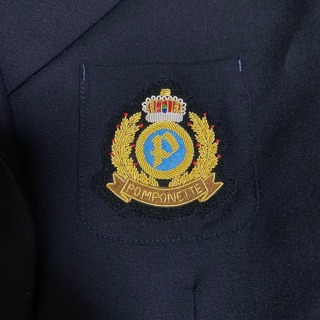 【未使用級】ポンポネット　フォーマル3点セット　ネイビー　150-160cm