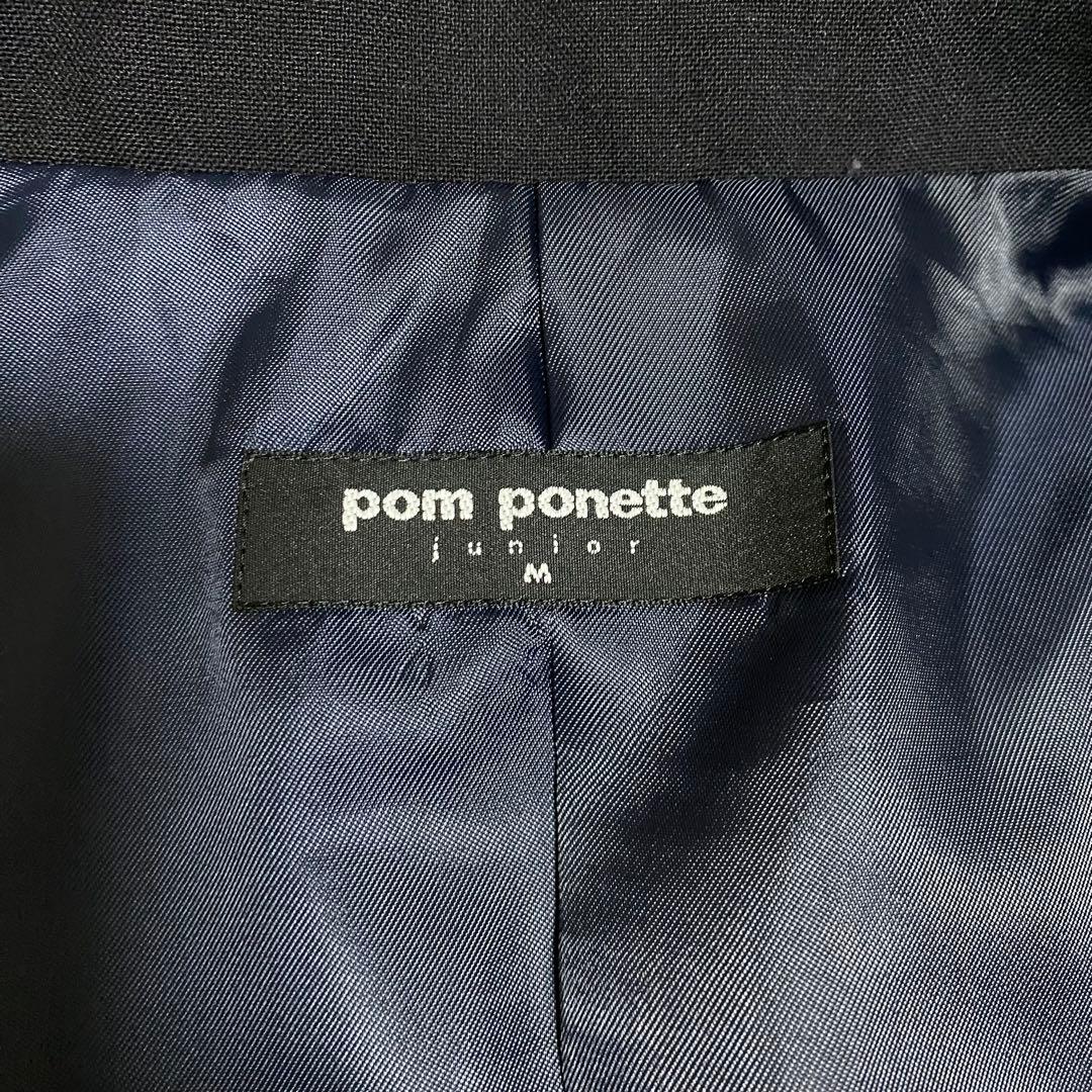 【未使用級】ポンポネット　フォーマル3点セット　ネイビー　150-160cm