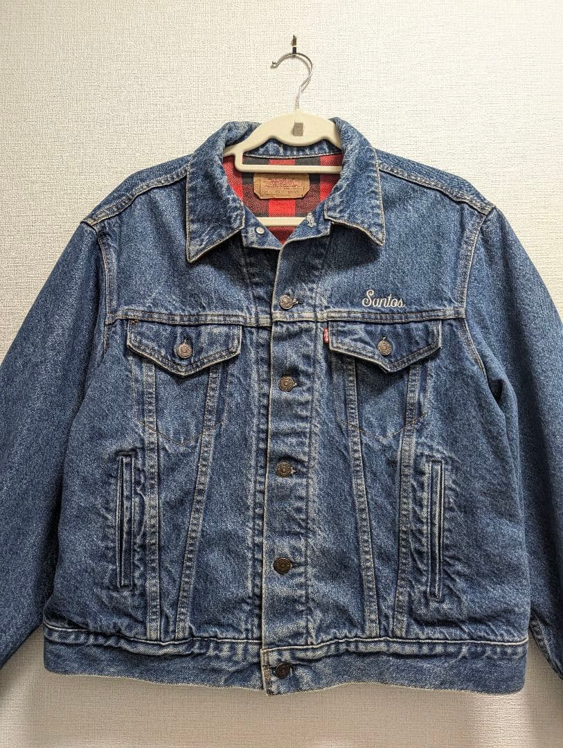 値下☆46☆80s USA製 リーバイス 70411 ネルライナー デニムJKT
