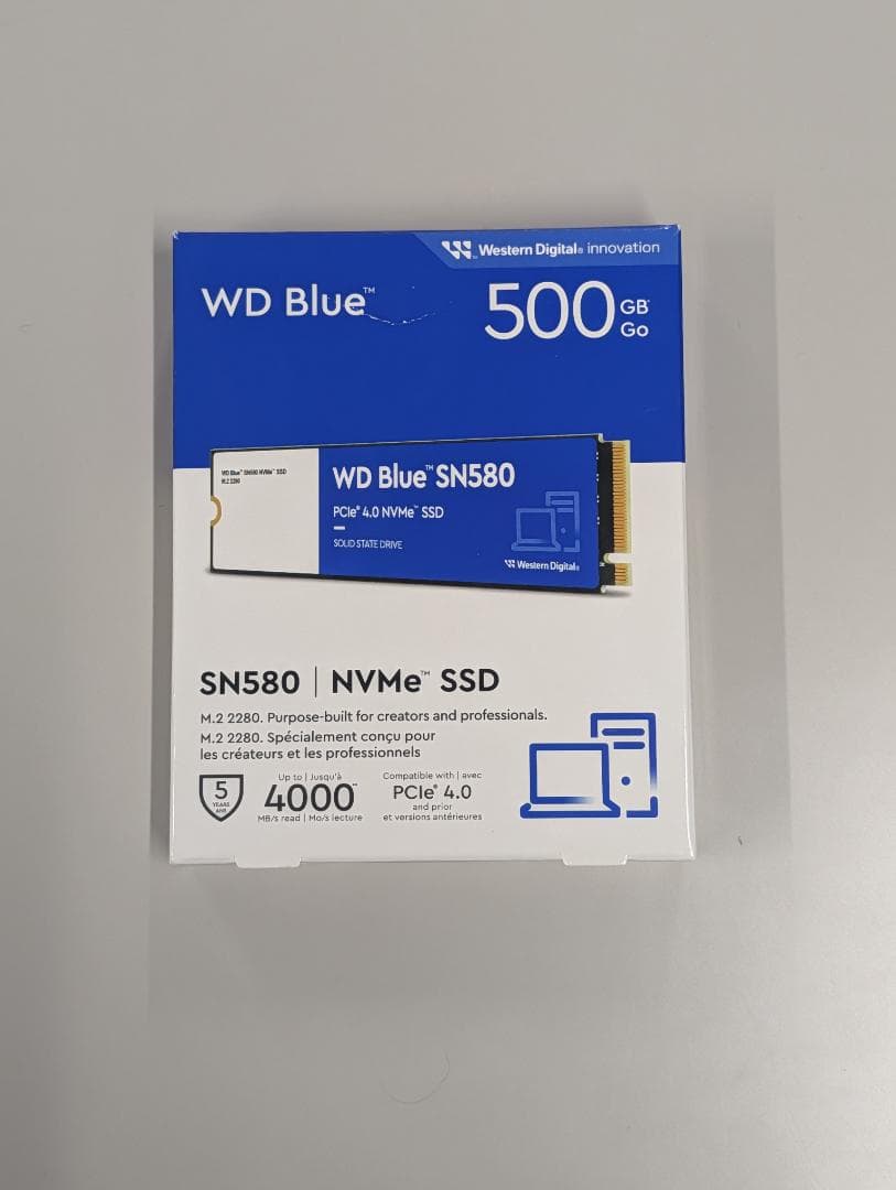 内蔵型SSD WD Blue SN580 500GB NVMe SSD