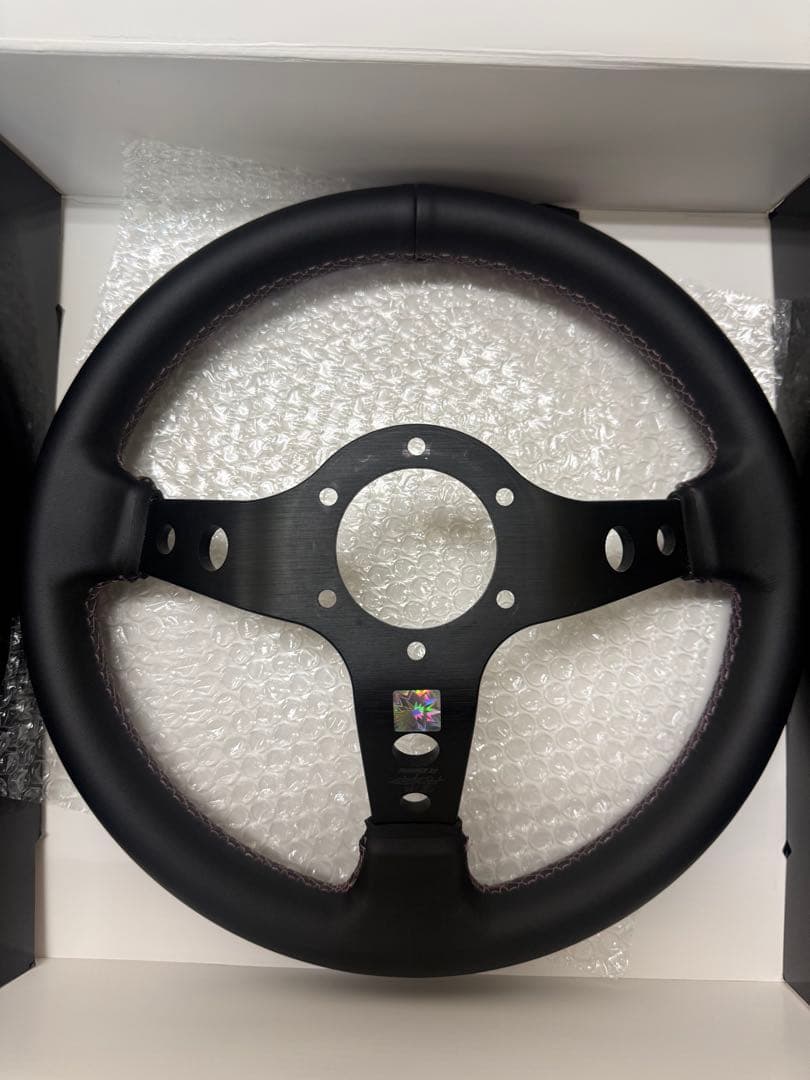 GHOSTEXPO ステアリングホイール 黒/紫