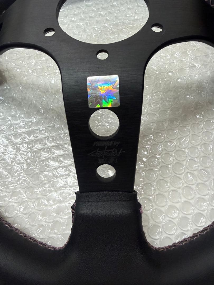 GHOSTEXPO ステアリングホイール 黒/紫