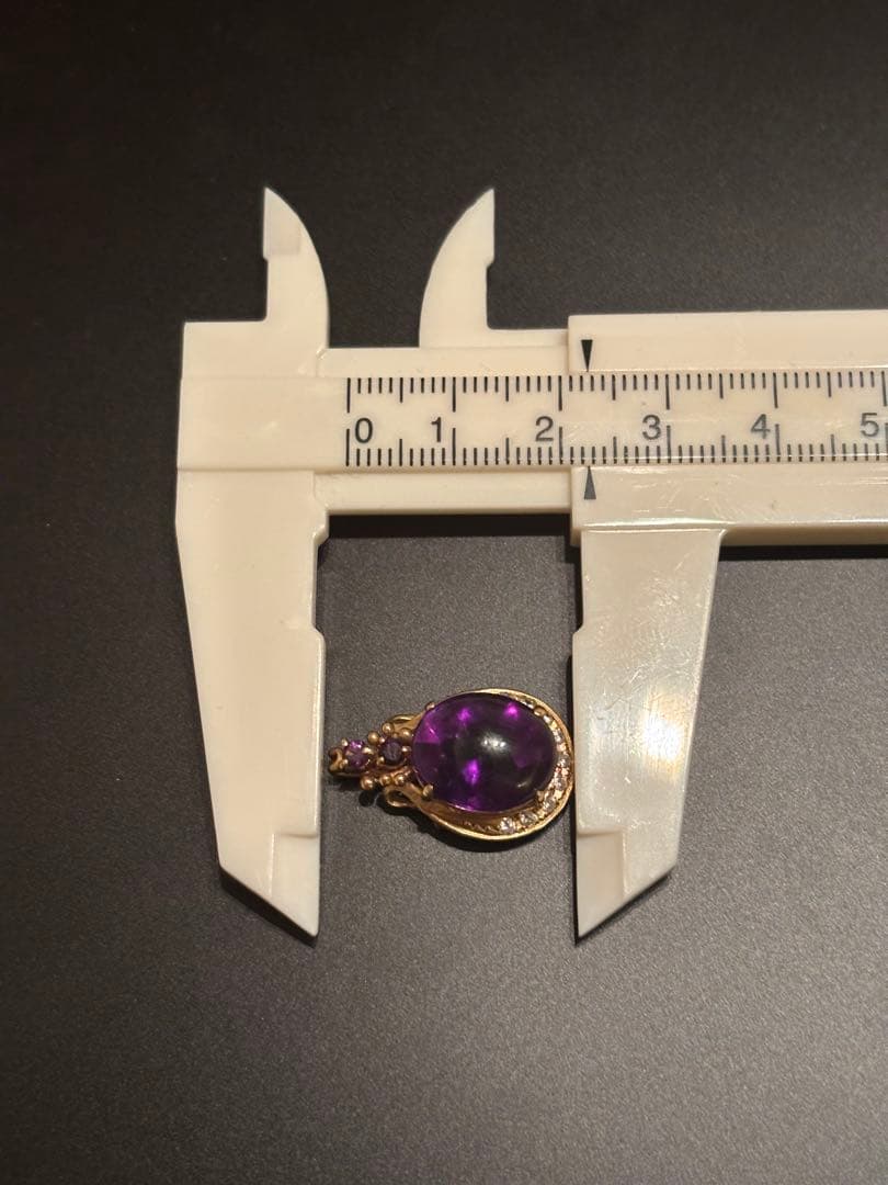 14Kゴールド アメジスト ペンダント型チャーム