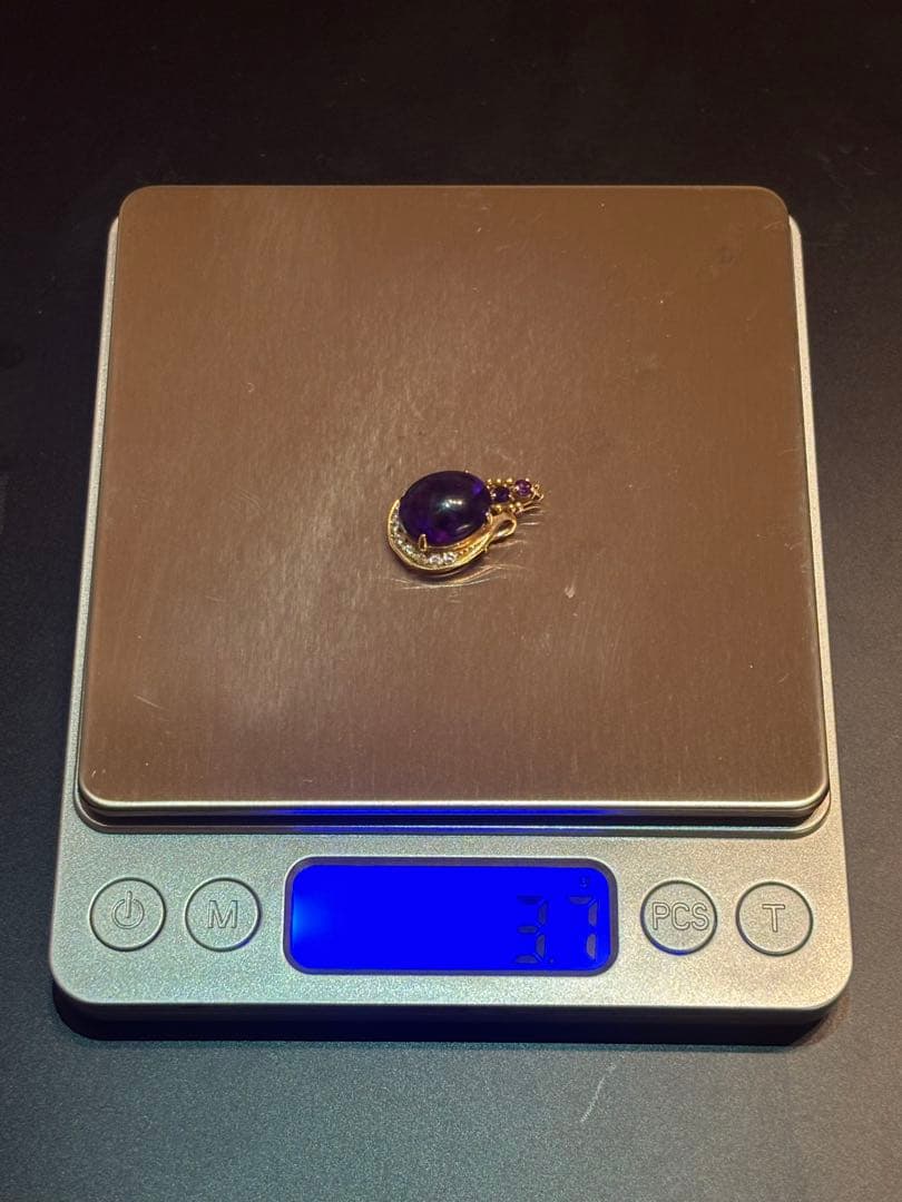14Kゴールド アメジスト ペンダント型チャーム
