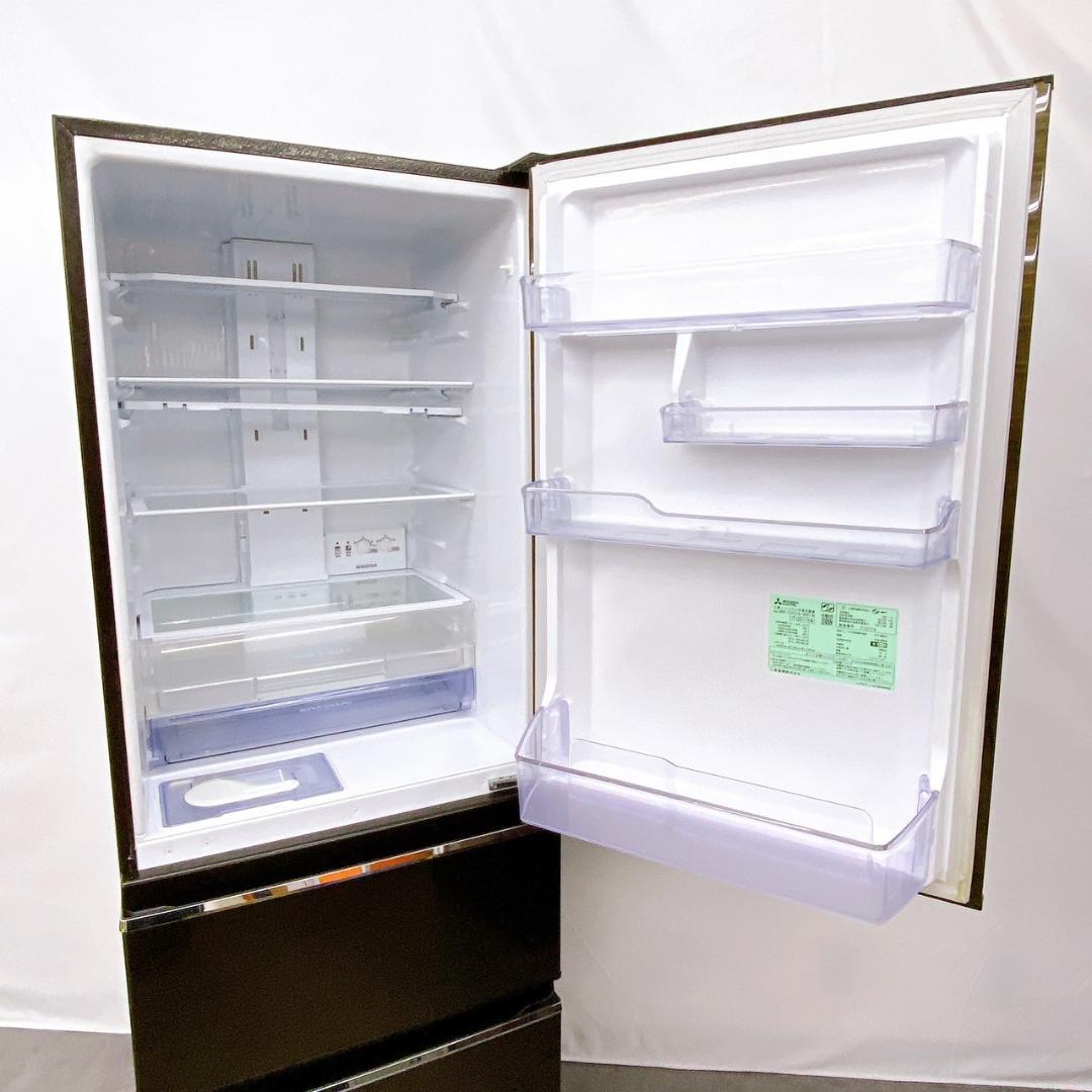 三菱自動製氷付 ノンフロン冷蔵庫　MITSUBISHI MR-CX37A-BR1