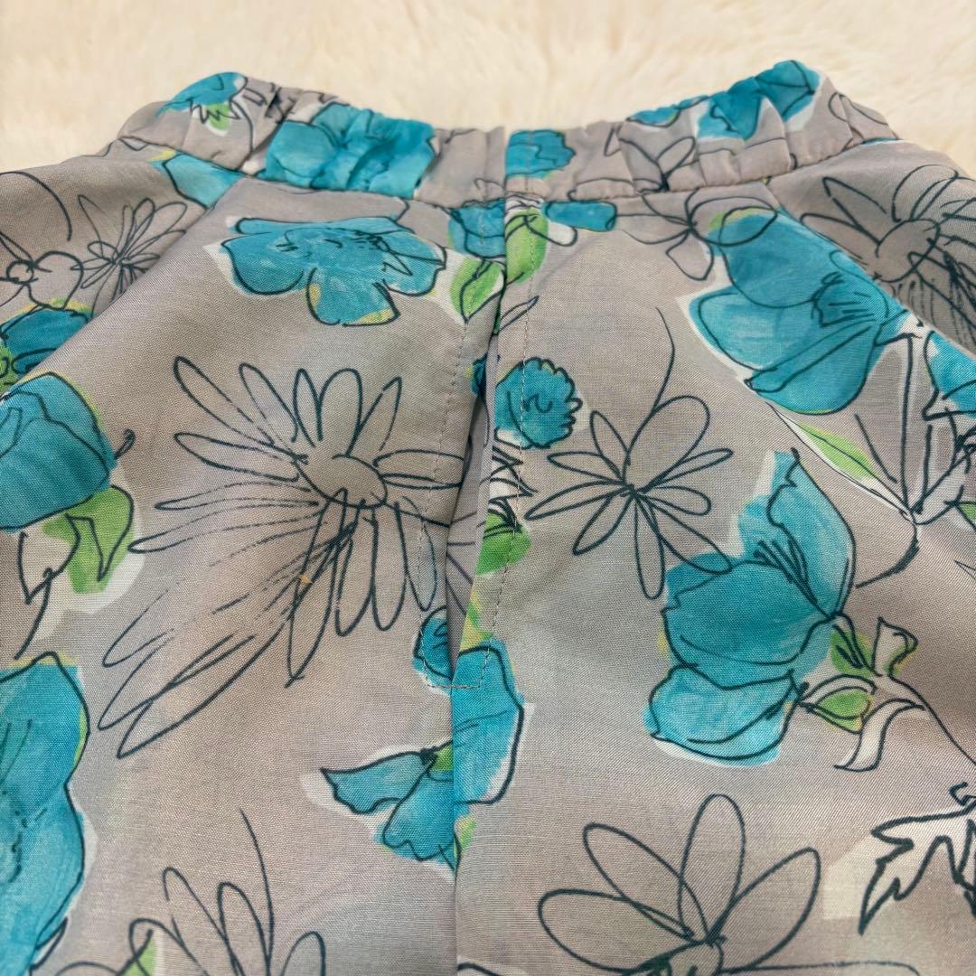 TOMORROWLAND アネモネプリント ギャザースタンドカラーブラウス 36