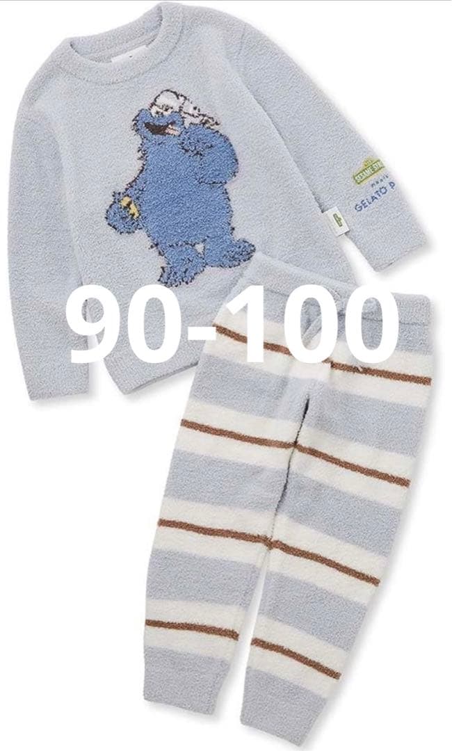 【90-100】 ジェラート ピケ SESAME STREET KIDS ブルー
