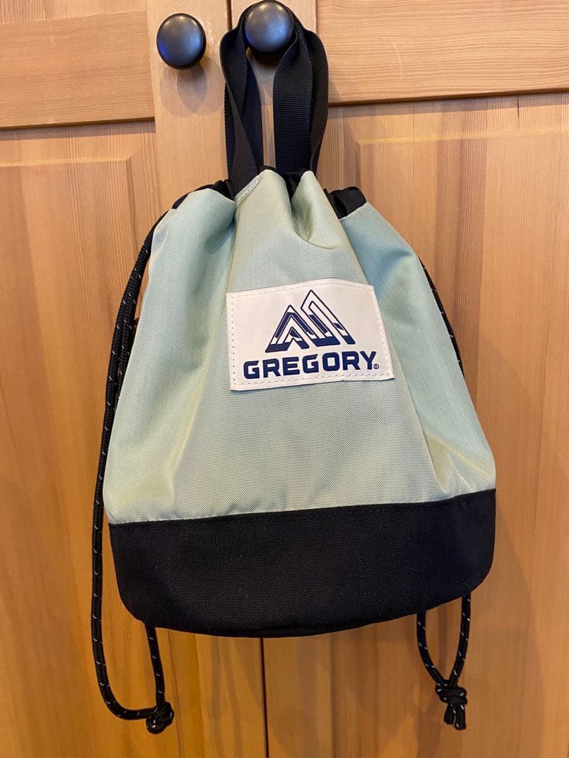 GREGORY 巾着型バッグ ライトグリーン/ブラック/CINCH BAG M