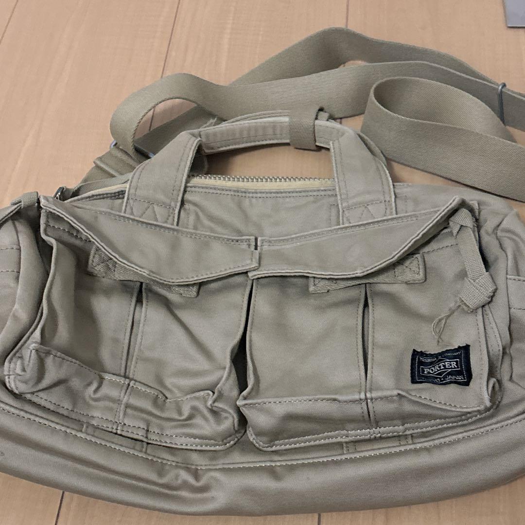 ラブアンドピース ポーター ミリタリー ハンドバッグ 2WAY 復刻 金具
