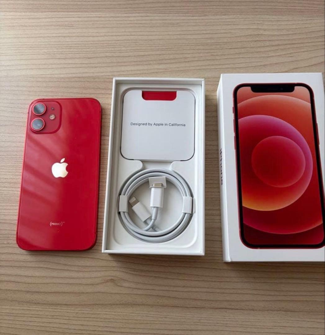 Apple iPhone 12 赤 本体と充電ケーブル