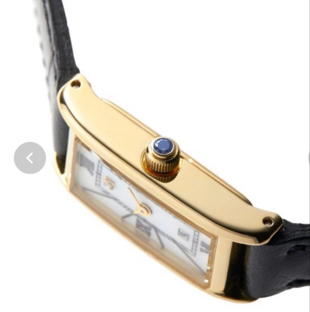 訳あり　ヴァンドーム青山　レクタングルウォッチ　ブラック　購入時59,400円