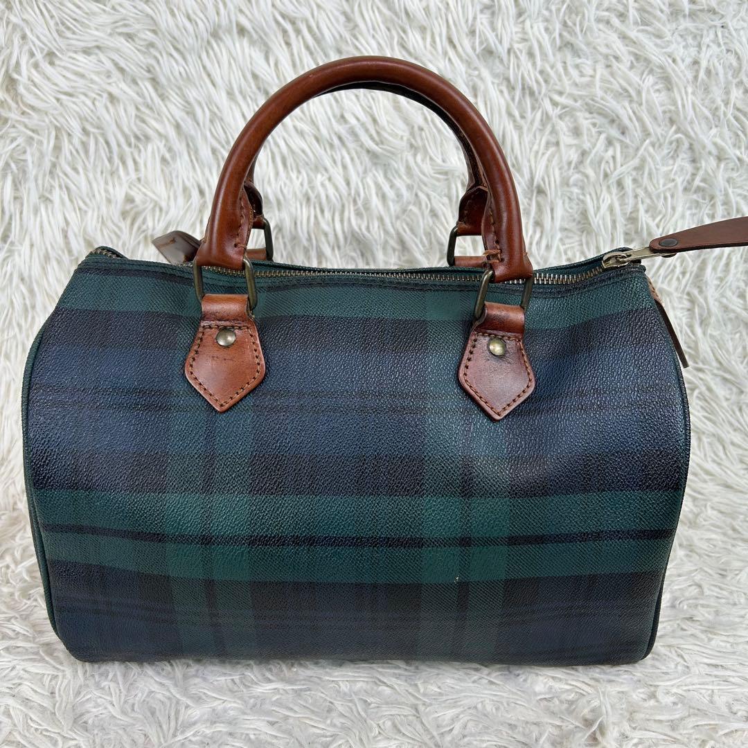 ✨美品 ポロラルフローレン ミニボストンバッグ PVC レザー チェック