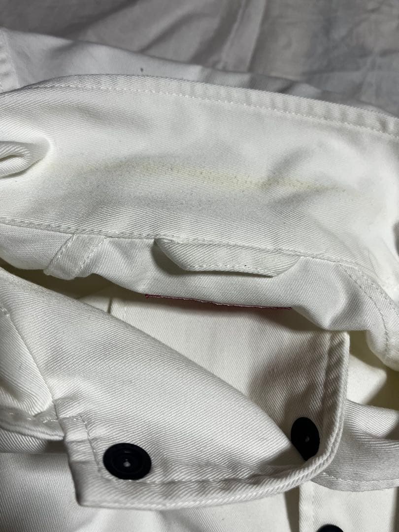 シュプリーム supreme カバーオール　白　バックプリント