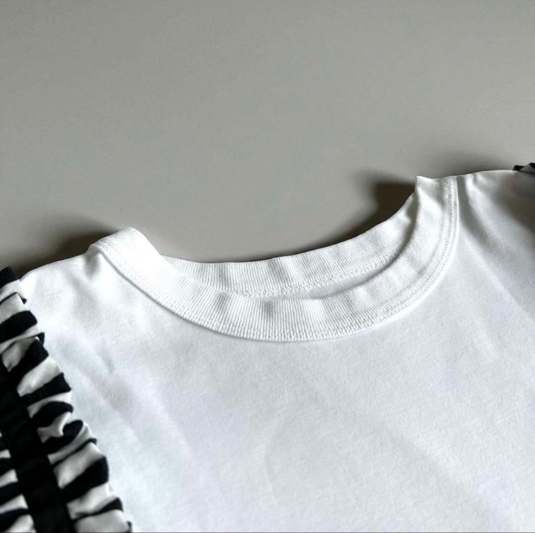 美品✨BORDERS at BALCONY サスペンダー Tシャツ 白　レア