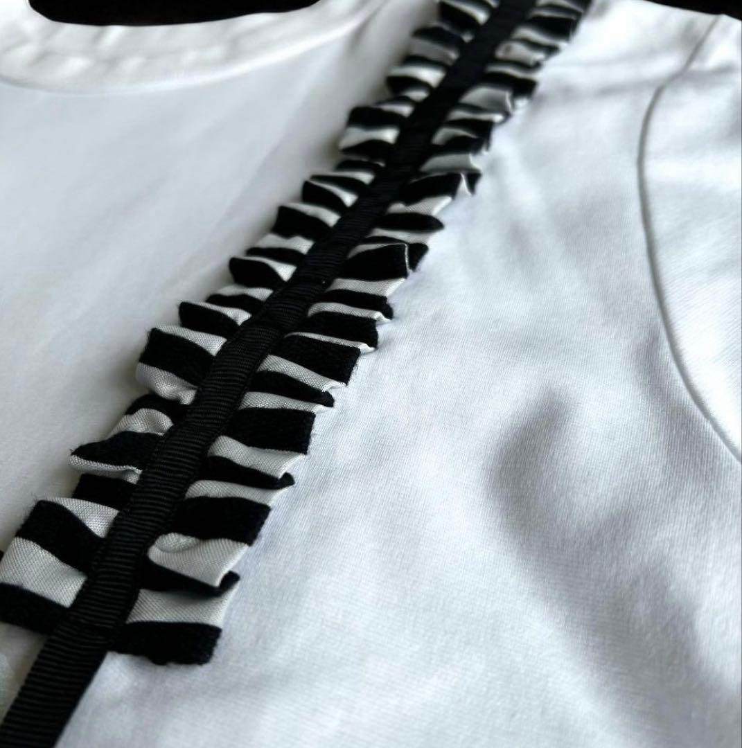 美品✨BORDERS at BALCONY サスペンダー Tシャツ 白　レア