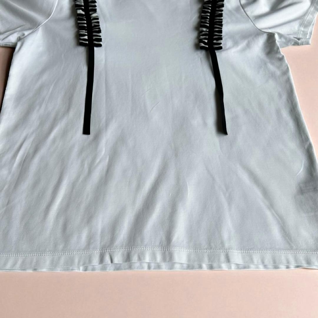 美品✨BORDERS at BALCONY サスペンダー Tシャツ 白　レア