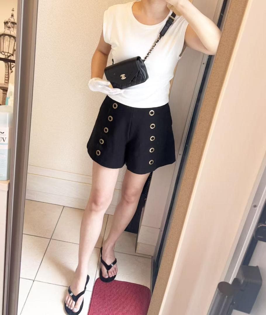 未使用/着画追加CHANEL/シャネル/キャビア/黒/ ウエストバッグ/ポーチ/